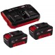 Аккумулятор + зарядное Einhell Twincharger Kit 2x 3,0Ah (4512083)